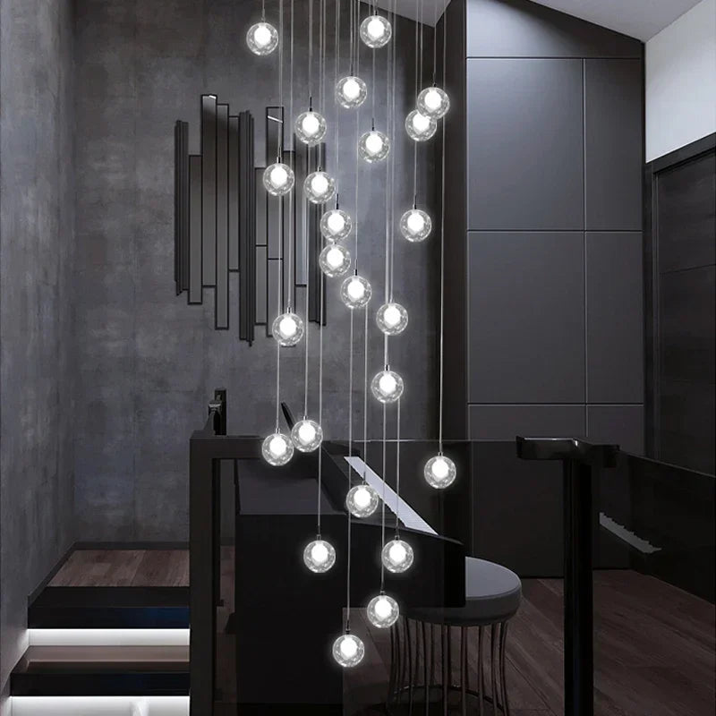Contemporary LED Staircase Chandelier