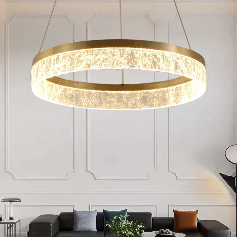 Gold LED Hotel Chandelier
