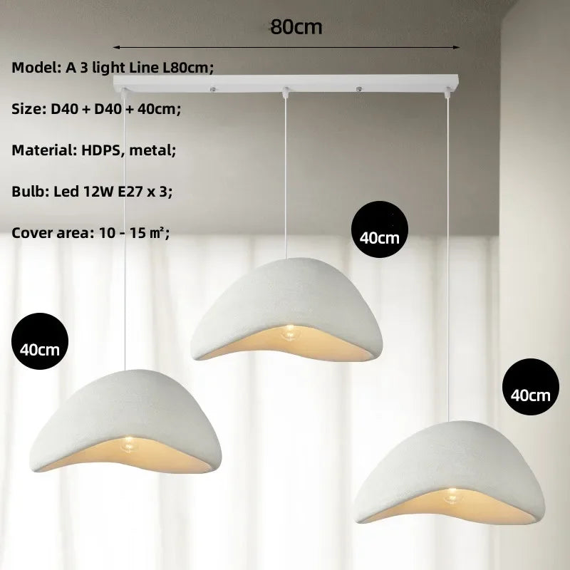 DecorBites™ LED Wabi Sabi Chandelier: Modern Minimalist Pendant Light for Home, Dining, Living Room