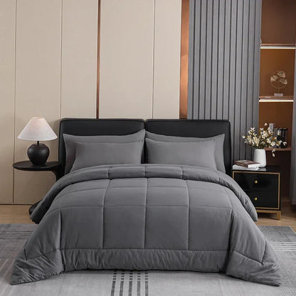 DecorBites™ King Size Quilted Comforter: Soft, Breathable, Durable, Machine Washable Blanket