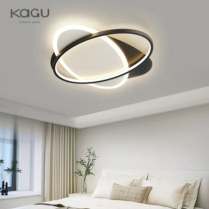 DecorBites™ LED Chandelier: Black White Modern Lighting for Living Study Room Luminaire