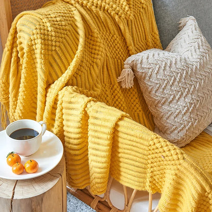 DecorBites™ Cozy Knitted Sofa Blanket - Winter Home Office Nap Comfort