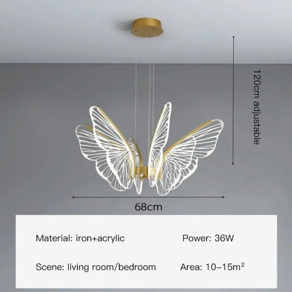 DecorBites™ LED Butterfly Chandeliers: Modern Lighting Fixtures for Home Decor