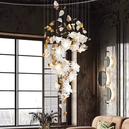 DecorBites™ Crystal Flower Chandelier: Luxury Ceiling Pendant Light for Home Decor