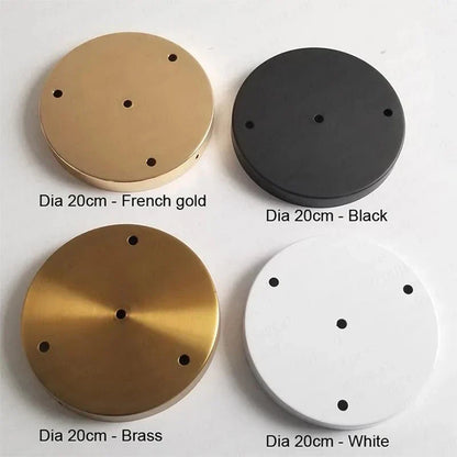 DecorBites™ Gold Brass Ceiling Mount LED Pendant Lamp Base - 20cm