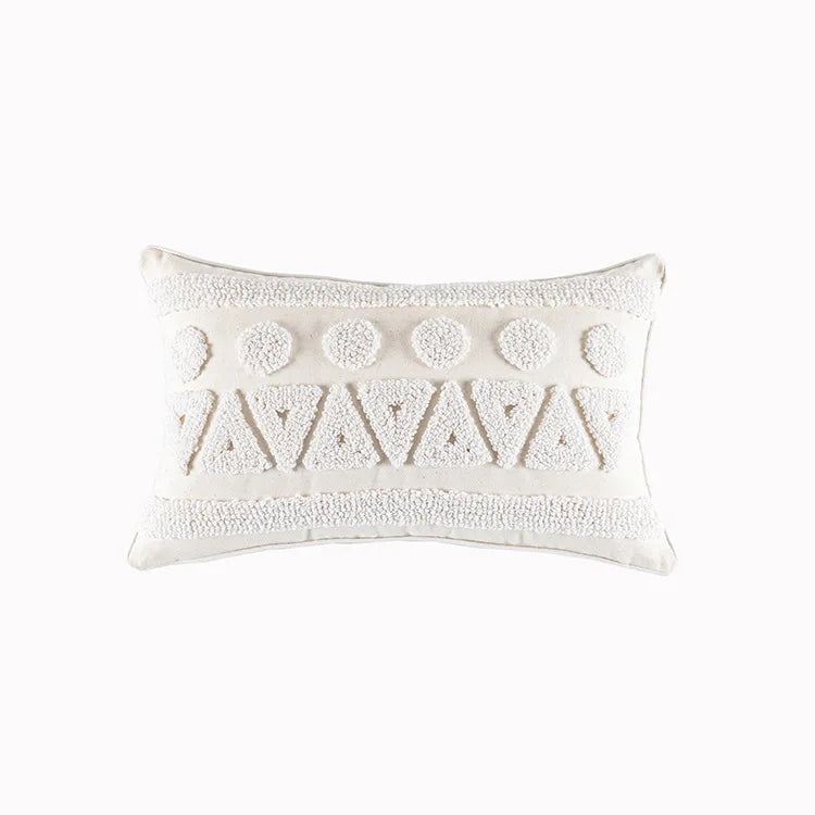 DecorBites™ Geometric Embroidery Cushion Cover with Tassel, Home Decor Pillowcase, Various Sizes