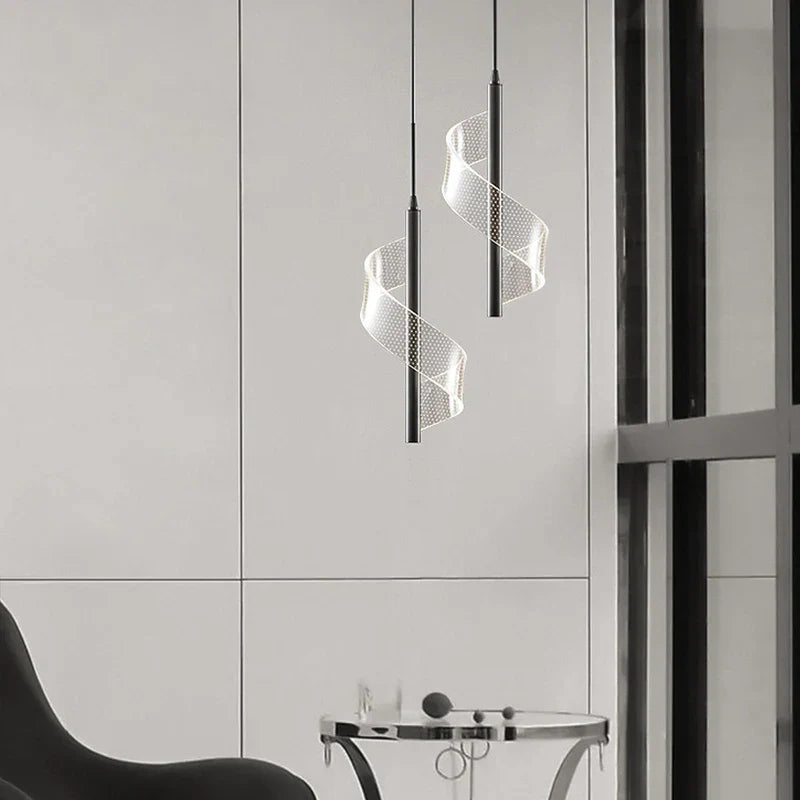 Modern Gold Pendant Light With Acrylic Shade