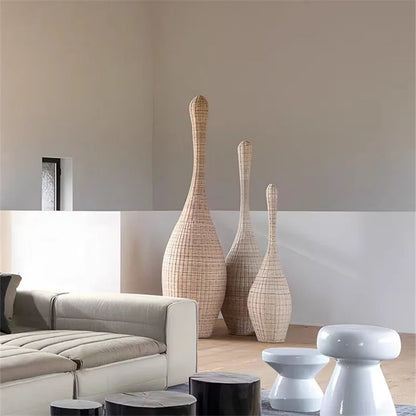 DecorBites™ Bamboo Floor Lamp: Unique Rattan Light for Living Room, Bedroom, Teahouse Decor