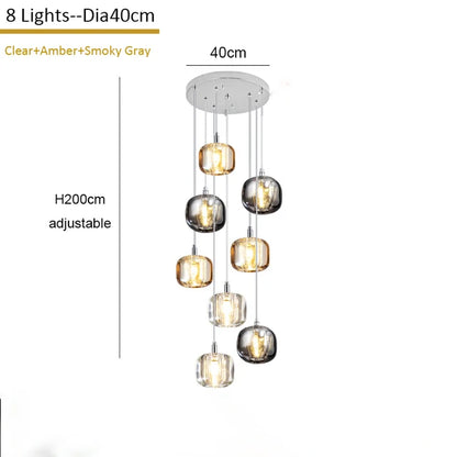 DecorBites™ Crystal LED Chandelier for Home Decoration and Modern Lighting
