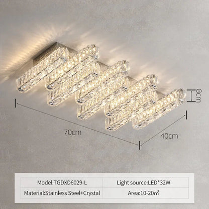 DecorBites™ Crystal Ceiling Chandelier Light - Modern Luxury Dimmable LED Luminaire