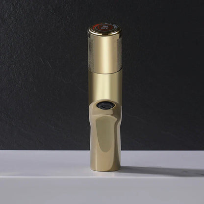 DecorBites™ Gold Basin Faucet: Single Handle Push-Button Mixer Tap for Bathroom, Brass Material