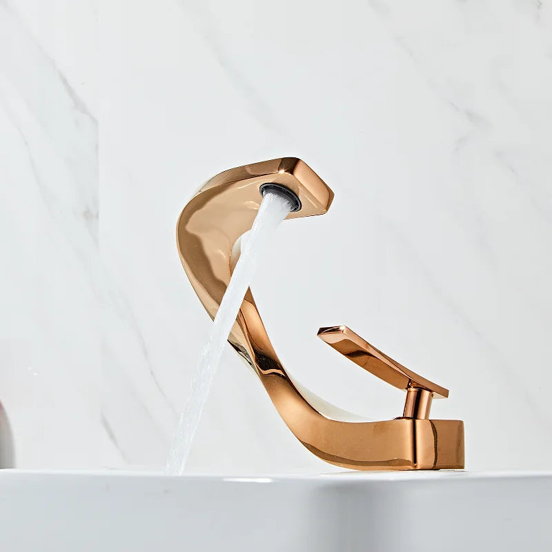Gold Deck Bathroom Faucet