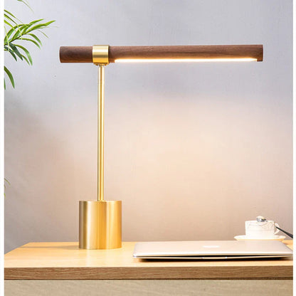 DecorBites™ LED Wood Table Lamp Modern Design for Home, Living Room, Bedroom - Italy Designer