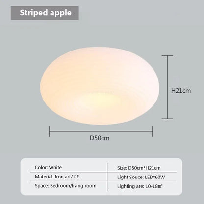 DecorBites™ Cream Apple LED Pendant Light for Cozy Illumination in Home Décor