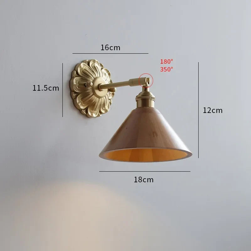 Green Glass Wall Lamp Copper Base Vibrant Hue