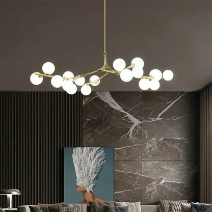 DecorBites™ Glass Ball LED Chandelier Molecular Pendant Lighting for Living Dining Bedroom