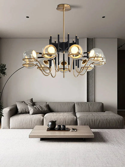 DecorBites™ Gray Glass Ceiling Chandelier Light Luxury Modern Room Decor LightS