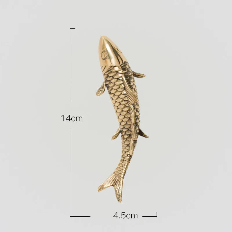 DecorBites™ Gold Coral Carp Lotus Leaf Fish Wall Decor Ornaments