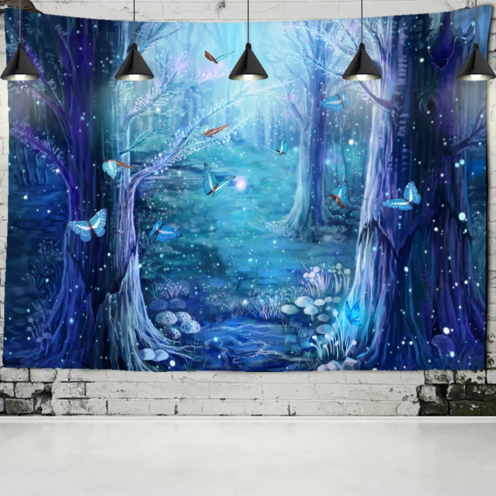 DecorBites™ Dinosaur Age Tapestry Wall Hanging Abstract Art Animal Psychedelic Mystery Tapiz