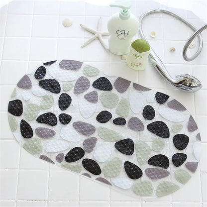 DecorBites™ Kids PVC Bathroom Mat with Suction Cups and Drainage in 12 Colors