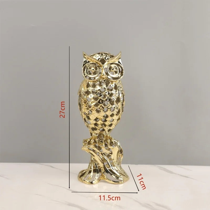 DecorBites™ Golden Openwork Animal Sculpture Set for Home Decoration