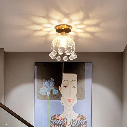 DecorBites™ Crystal Glass LED Ceiling Lamp Modern Luxury Interior Lighting Fixture