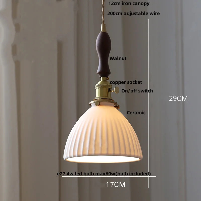 Amber Glass Wall Lamp Vintage Copper E27