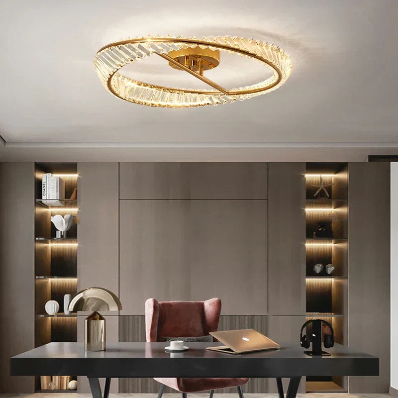 DecorBites™ Crystal LED Ceiling Lights: Modern Luxury Kitchen Dining Room Lighting