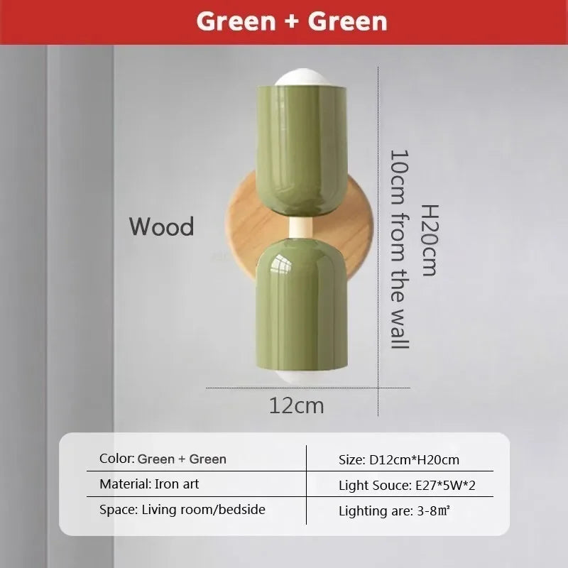 DecorBites™ Cream Zipper Wooden Wall Lamp: Minimalist Nordic Design for Bedroom, Living Room Illumination