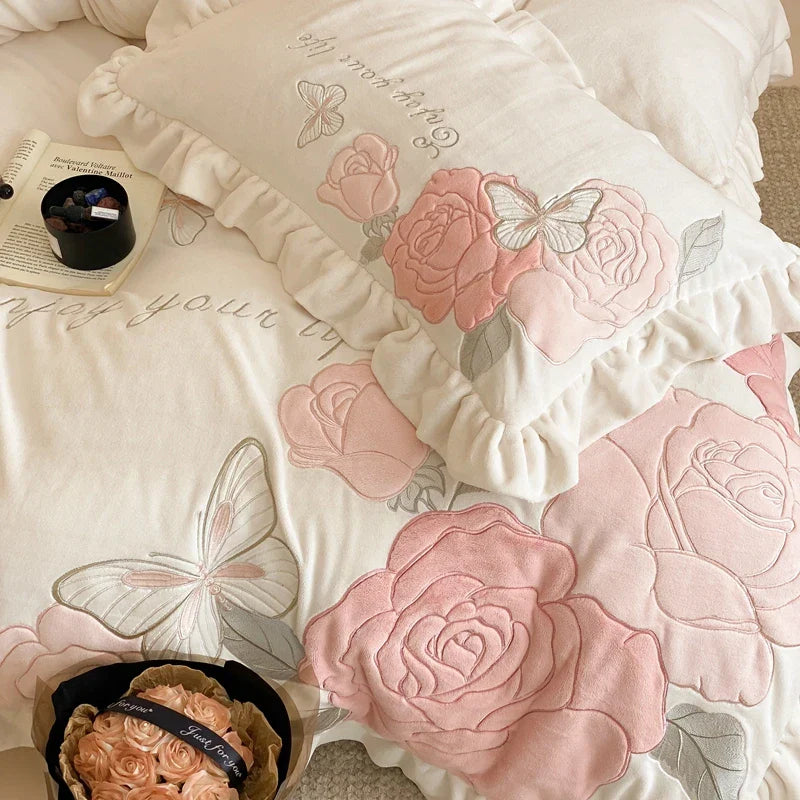 Embroidery Princess Duvet Set