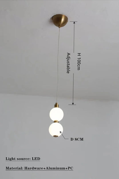 Nordic Magic Bean Round Gold Pendant Light