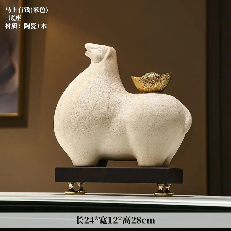 DecorBites™ Horse Sculpture Figurine for Home Decor & Tabletop Ornament