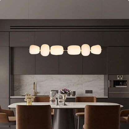 DecorBites™ Glass Ball Pendant Light: Modern Milky White LED Hanging Lamp for Dining Table