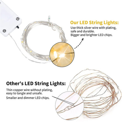 DecorBites™ Copper Wire Fairy Lights for Christmas Tree Wedding Party