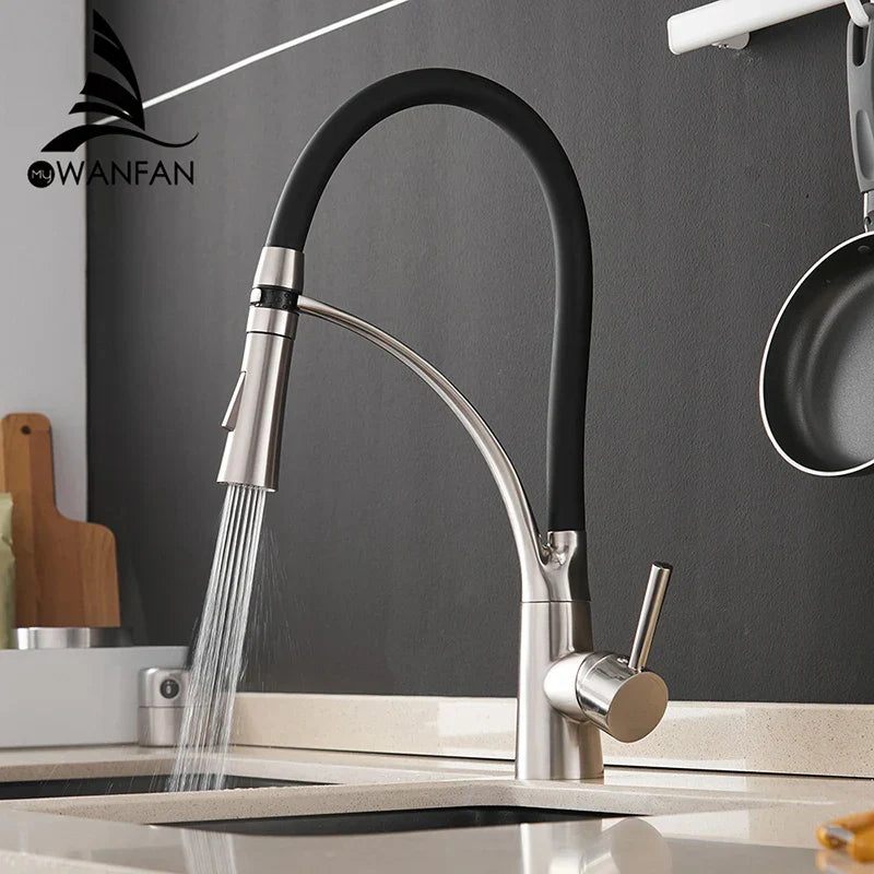 Brass LED Kitchen Faucet