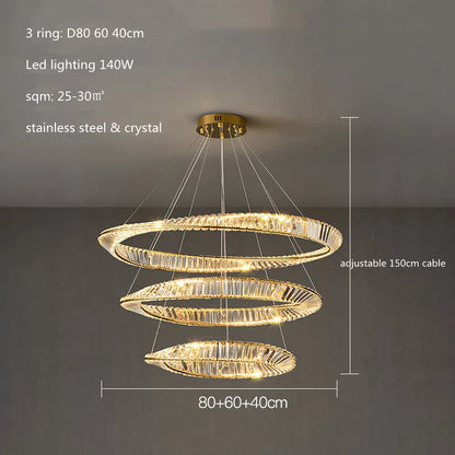 DecorBites™ Irregular Gold Steel LED Pendant Light with Dimmable K9 Crystals