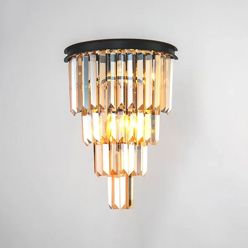 DecorBites™ Crystal Gold Chandelier: Modern Living Room Bedroom Decor Lighting