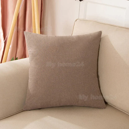 DecorBites™ Cotton Linen Pillow Cover Set for Home Decor - Plain Cushion Covers
