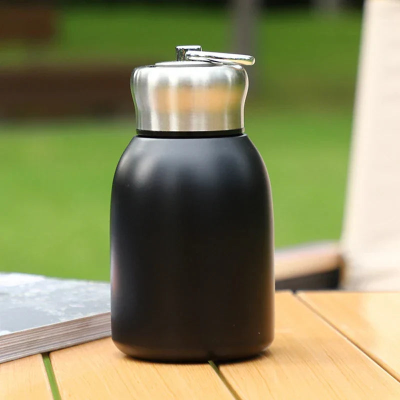 DecorBites™ 300ml Mini Coffee Vacuum Flask Stainless Steel Travel Water Bottle