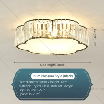 DecorBites™ Crystal Zen Ceiling Light for Living Room, Bedroom, and Dining Room