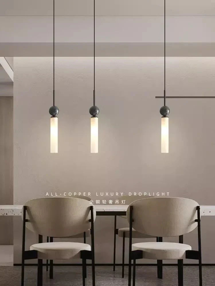 DecorBites™ Copper Wall Lamp: Modern Nordic Marble Pendant Light for Living Room & Bedroom