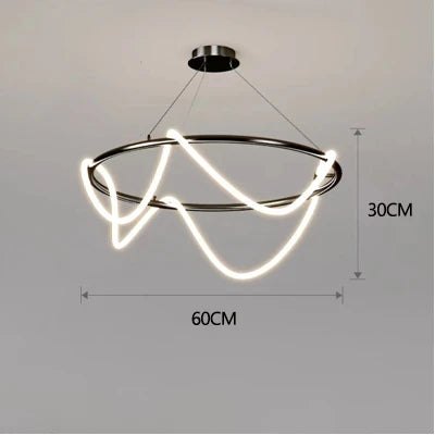 Chrome Hose Pendant Chandelier
