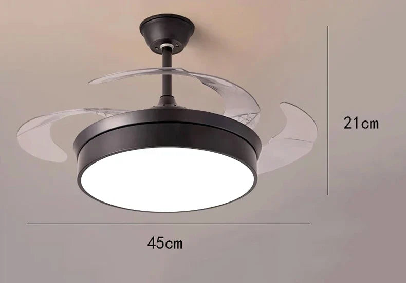 White Modern Ceiling Fan 8-Head Kids Room