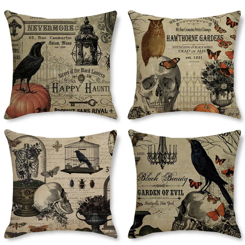 Pumpkin Witch Print Pillowcase