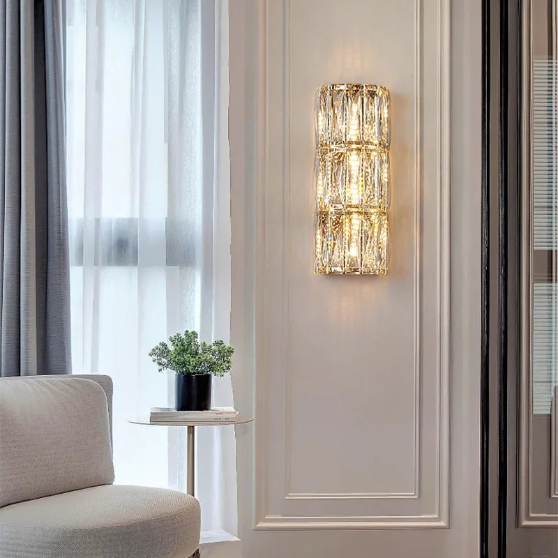 DecorBites™ Crystal LED Wall Lamp for Living Room Aisle Bedroom Staircase Decoration