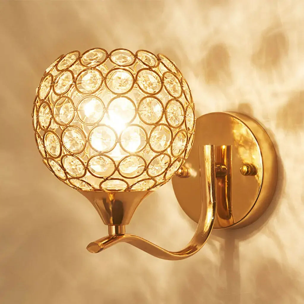 DecorBites™ Crystal Wall Sconce - Elegant Bedroom Wall Light for Home Lighting