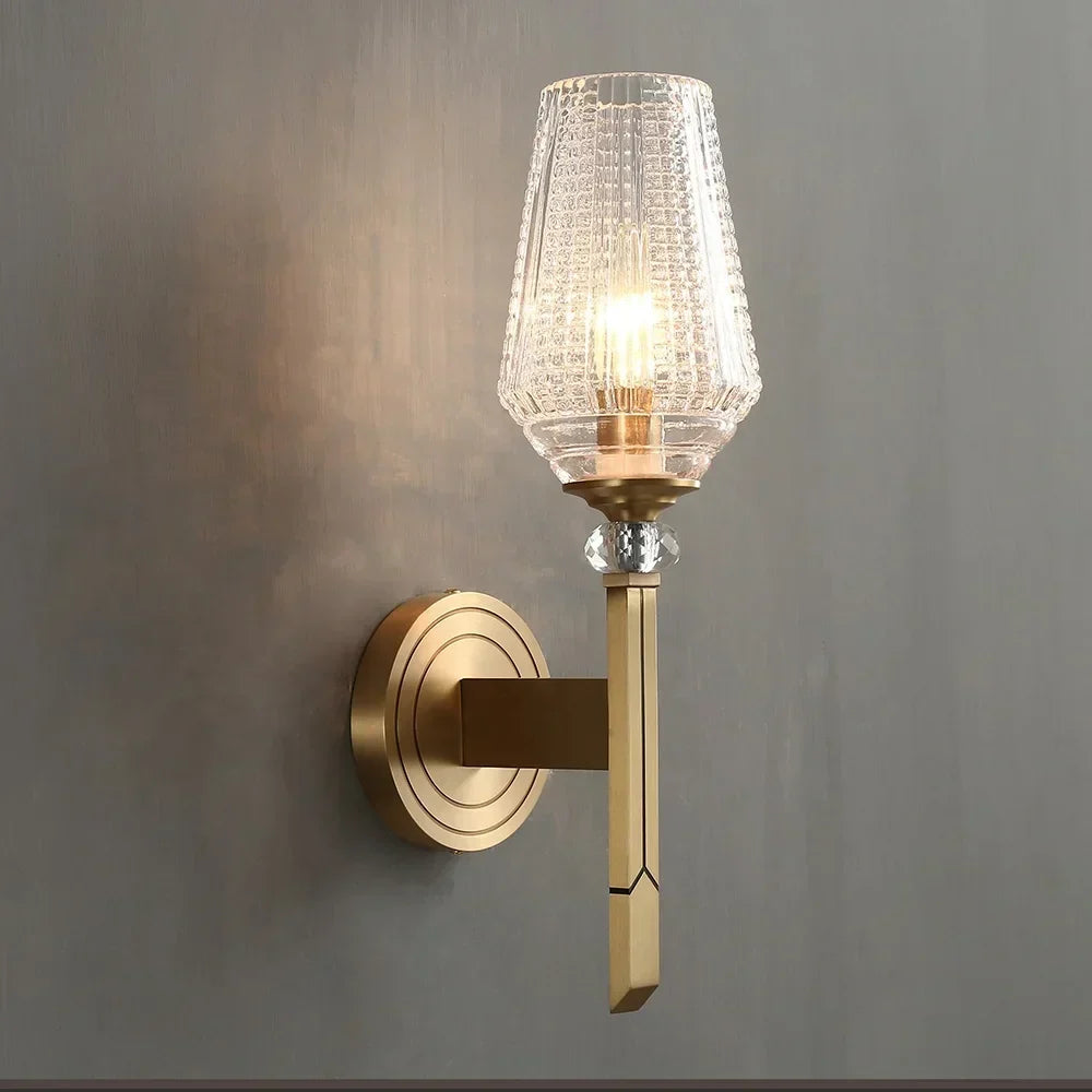 DecorBites™ Crystal Copper Wall Lamp for Luxe Home Decor