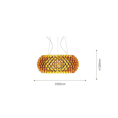 DecorBites™ Acrylic RS7 Bulb Pendant Lights Caboche Dia35/50/65CM Clear Gold Lamp