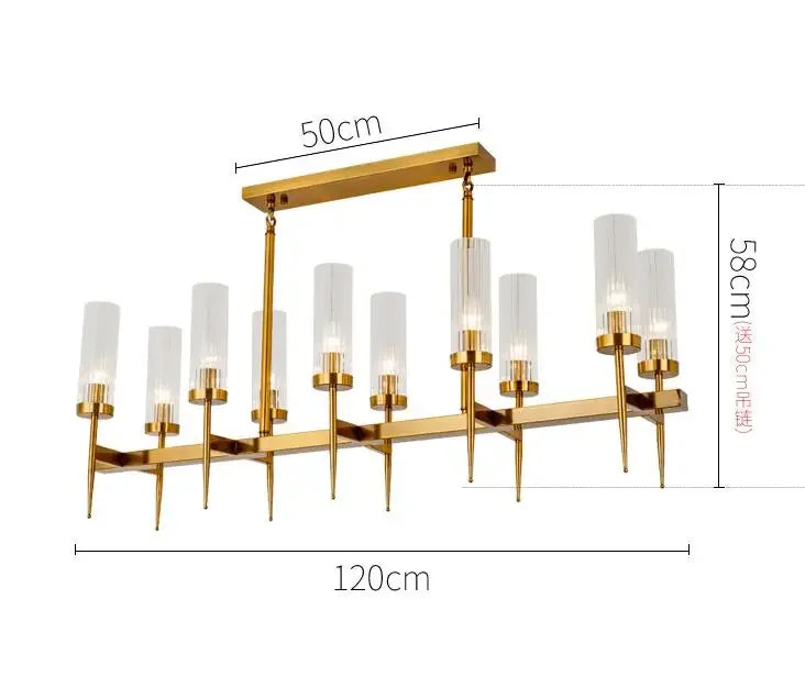 DecorBites™ Gold Plated Nordic Living Room LED Chandelier | Luxury Hanging Pendant Lighting