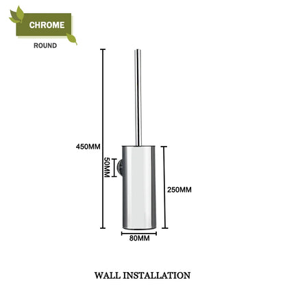 DecorBites™ Gold Toilet Brush Set with Wall Mount Holder